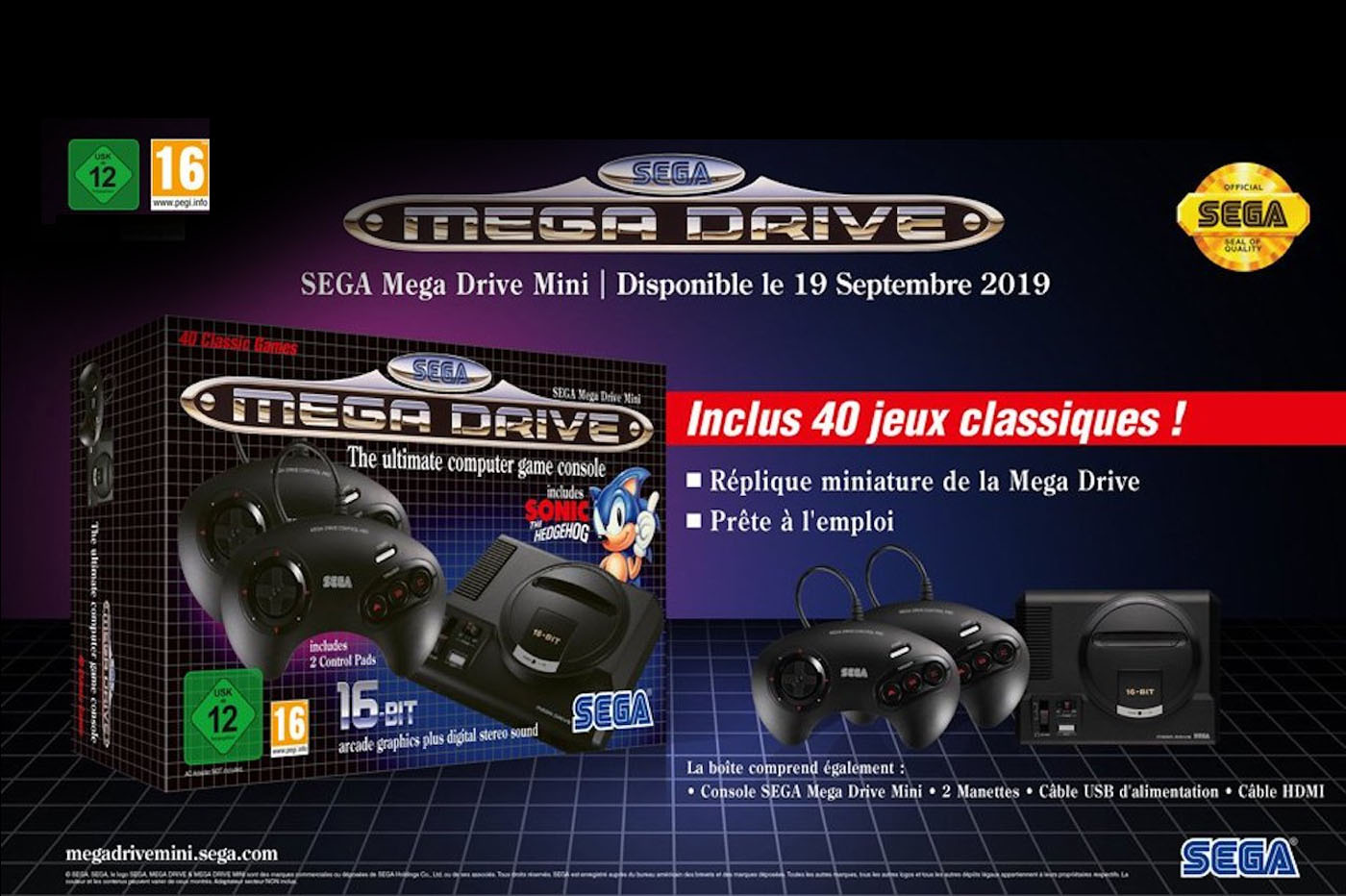 Le Mega Drive Mini arrivera avec un léger retard partout dans le monde!
