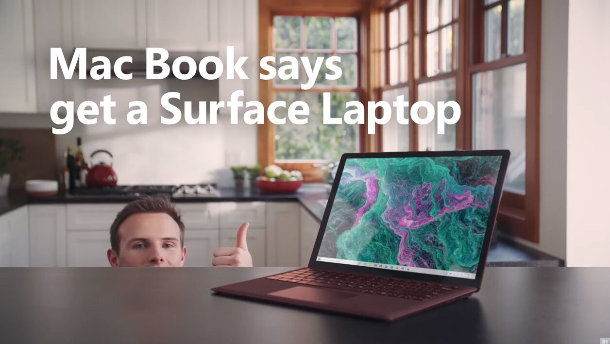 Un "livre Mac" conseille d'acheter une surface d'ordinateur portable … dans une annonce Microsoft