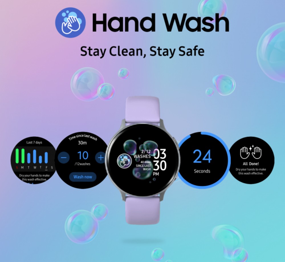 La nouvelle application de Samsung pour Galaxy Watch rappelle aux utilisateurs de se laver les mains