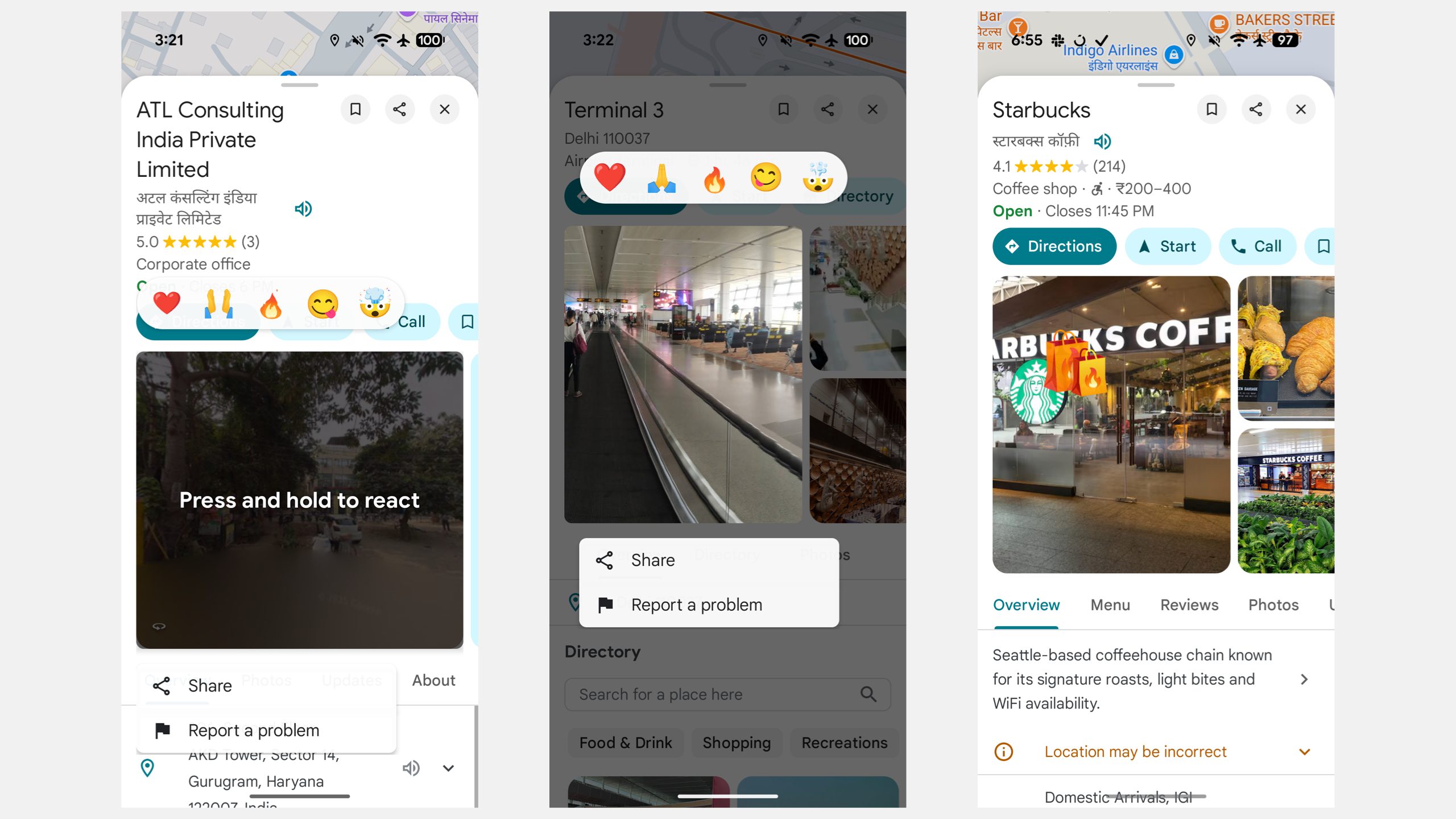 Nouvelle fonctionnalité Google Maps: réagissez aux images avec des emojis pour une rétroaction instantanée