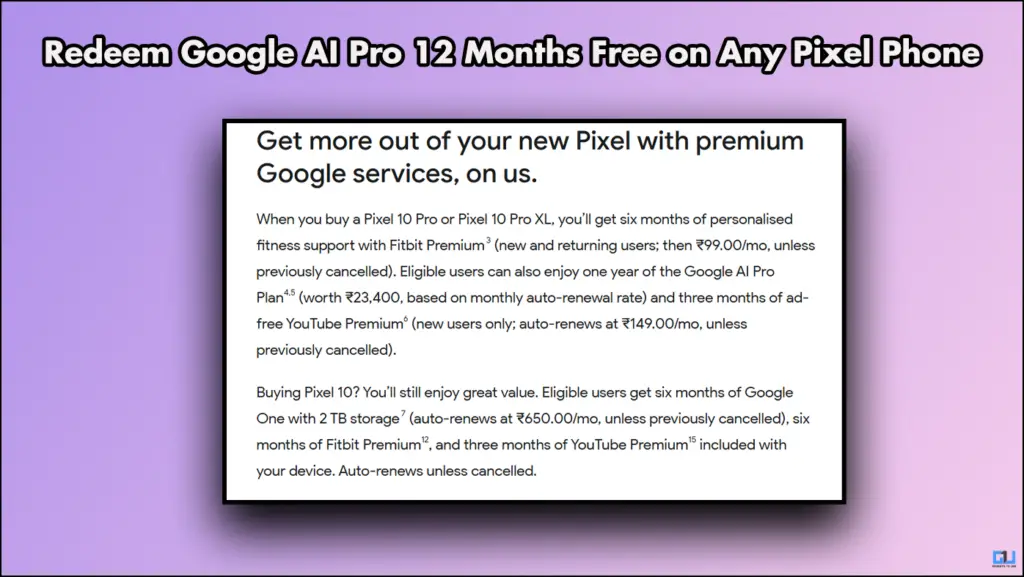 Comment échanger Google Ai Pro 12 mois gratuitement sur la série Pixel 10