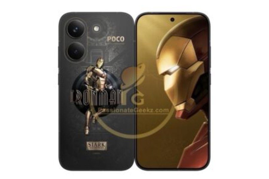 Poco X8 Pro Iron Man Edition fuit en finition gris et or